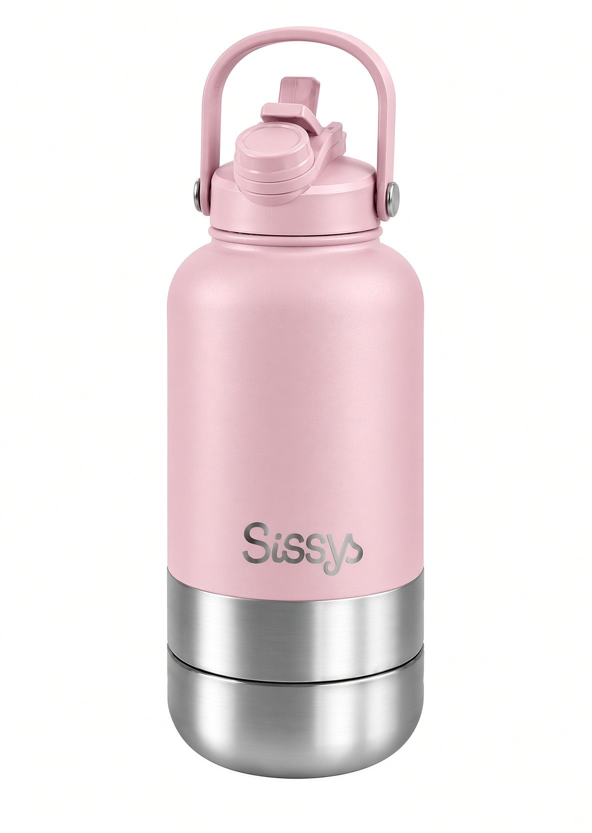 Sissys DuoSip 3 in 1 Waterbottle for pets Pink