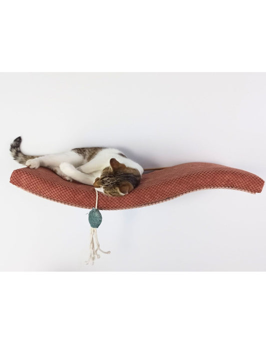 Cat Wall Shelf – Playful Curve Left 75 cm