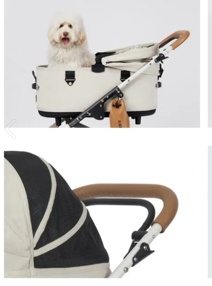 AirBuggy DOME 3 Premier Set Large Urban White Luxurious Dog Stroller - Buggy - SpirePets