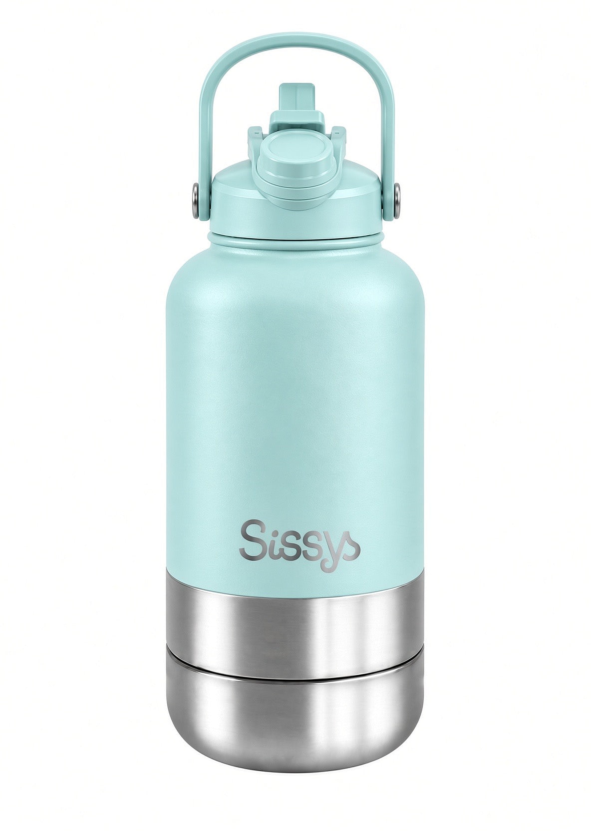Sissy's "DuoSip" 3-in-1 waterfles voor huisdieren Dark Mint
