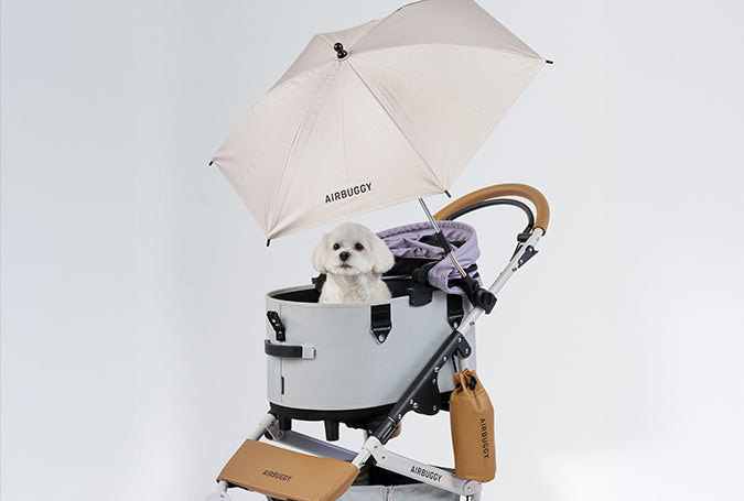 AIRBUGGY regenparaplu voor hondenbuggy – Zon - en regenbescherming voor jouw hond - Paraplu - SpirePets - Beige - AD00BEIGE