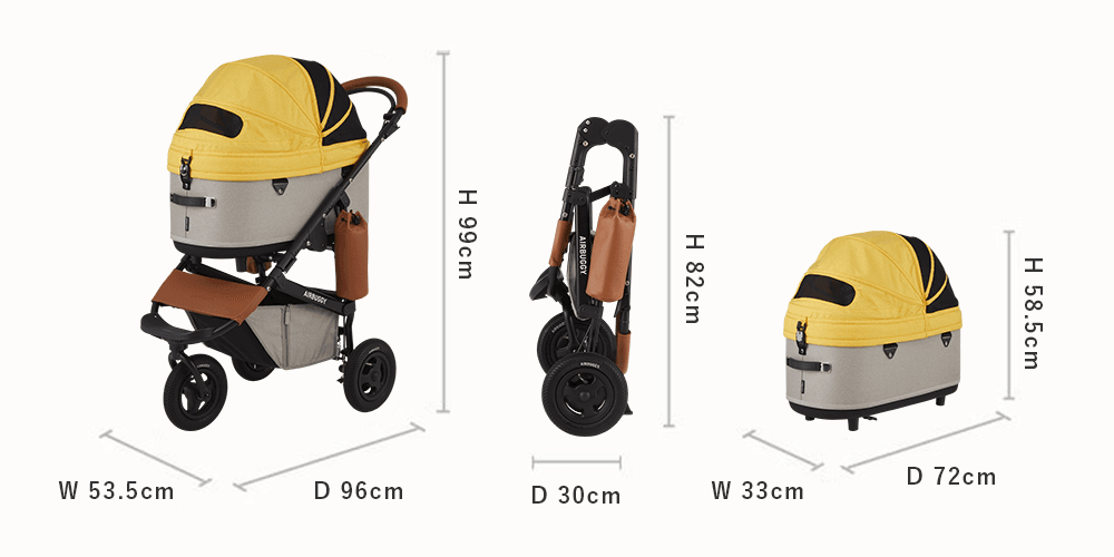 AirBuggy Dome 3 Premier Set Regular – Buggy voor hond Navy Blue - Buggy - SpirePets