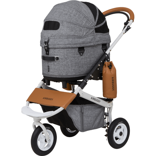 AirBuggy DOME 3 Premier Set Large Earth Grey Luxurious Dog Stroller - Buggy - SpirePets