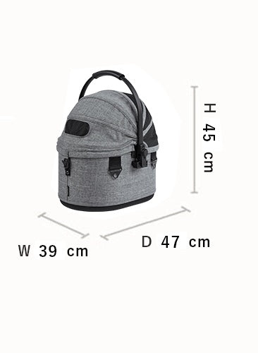 AirBuggy DOME 3 SMALL COT - EARTH GREY - Autostoel voor dieren - SpirePets