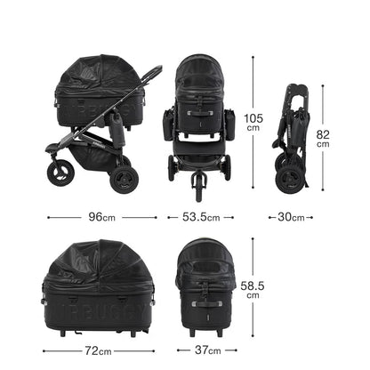 AirBuggy DOME 3 Premier Large Black Si Luxe dog buggy - Buggy - SpirePets