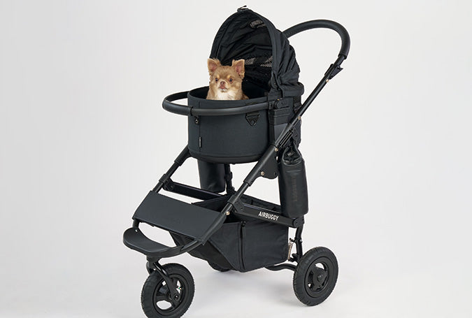 Small Cot voor hond | AirBuggy DOME 3 SMALL COT - EARTH BLACK - Autostoel voor dieren - SpirePets