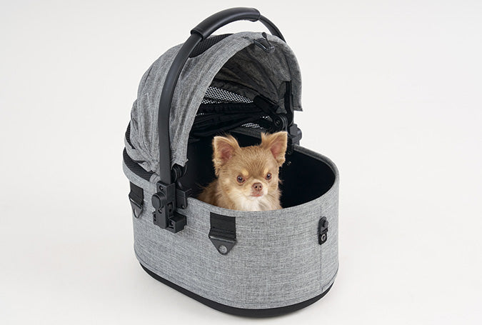 Small Cot voor hond | AirBuggy DOME 3 SMALL COT - EARTH BLACK - Autostoel voor dieren - SpirePets