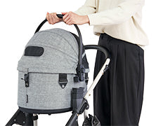 AirBuggy DOME 3 SMALL COT - EARTH GREY - Autostoel voor dieren - SpirePets