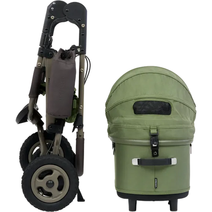 AirBuggy DOME 3 Premier Set Regular Moss Green Luxurious Dog Stroller - Buggy - SpirePets