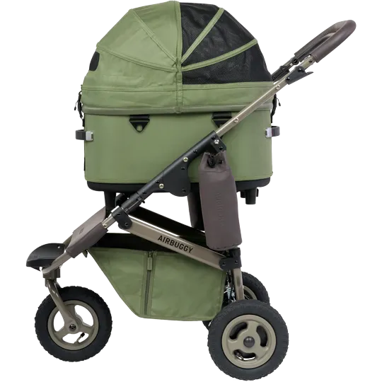 AirBuggy DOME 3 Premier Set Regular Moss Green Luxurious Dog Stroller - Buggy - SpirePets