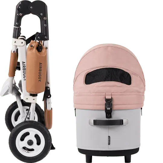 AirBuggy DOME 3 Premier Set Large Salmon Luxurious Dog Stroller - Buggy - SpirePets