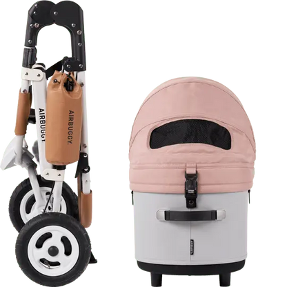 AirBuggy DOME 3 Premier Set Large Salmon Luxurious Dog Stroller - Buggy - SpirePets