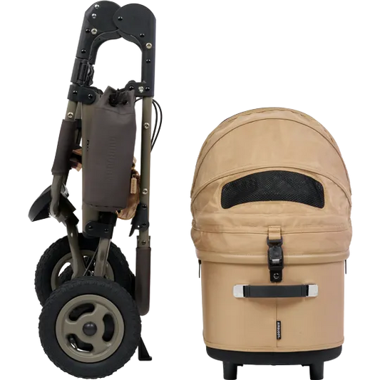 AirBuggy DOME 3 Premier Set Large Seed Beige Luxurious Dog Stroller - Buggy - SpirePets