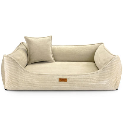 Orthopedic Dog Bed "TORINO" Beige - Dog beds - Sissys Pet Place - Beige - XXL (120 X 90 cm)