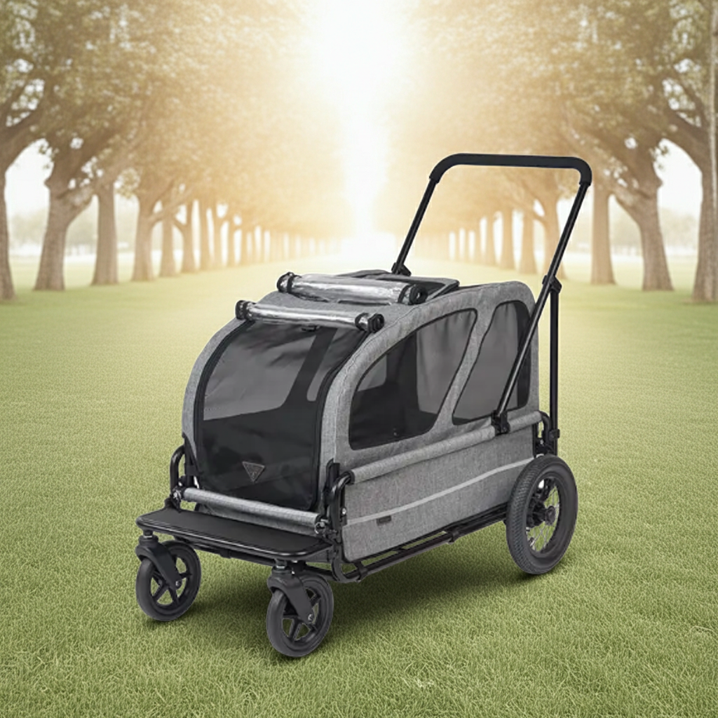 AirBuggy Carriage Set Earth Grey – Comfortabel reizen met jouw huisdier - Buggy - SpirePets