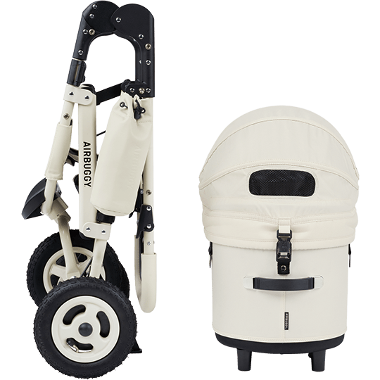 AirBuggy DOME 3 Premier Set Large Ivory White Luxe dog buggy - Buggy - SpirePets