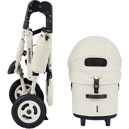 AirBuggy DOME 3 Premier Set Large Ivory White Luxe dog buggy - Buggy - SpirePets