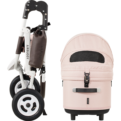 AirBuggy DOME 3 Premier Set Regular Salmon Luxurious Dog Stroller - Buggy - SpirePets
