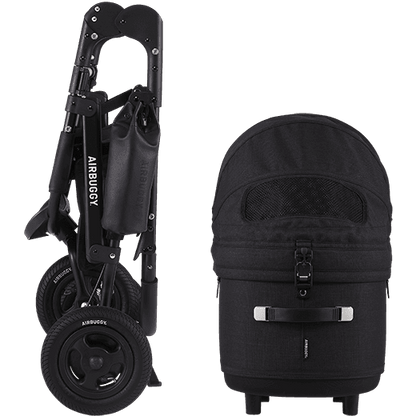 AirBuggy DOME 3 Premier Set Regular Black Luxurious Dog Stroller - Buggy - SpirePets