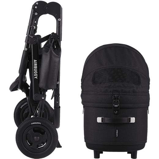 AirBuggy DOME 3 Premier Set Regular Earth Black Luxurious Dog Stroller - Buggy - SpirePets