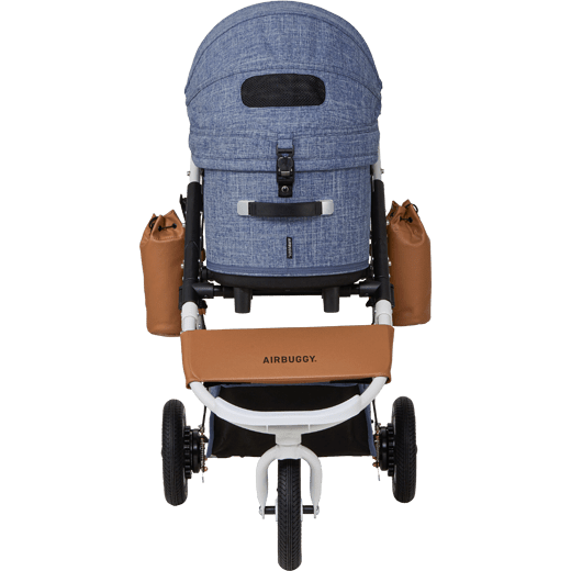 AirBuggy DOME 3 Premier Set Regular Melange Denim Luxurious Dog Stroller - Buggy - SpirePets