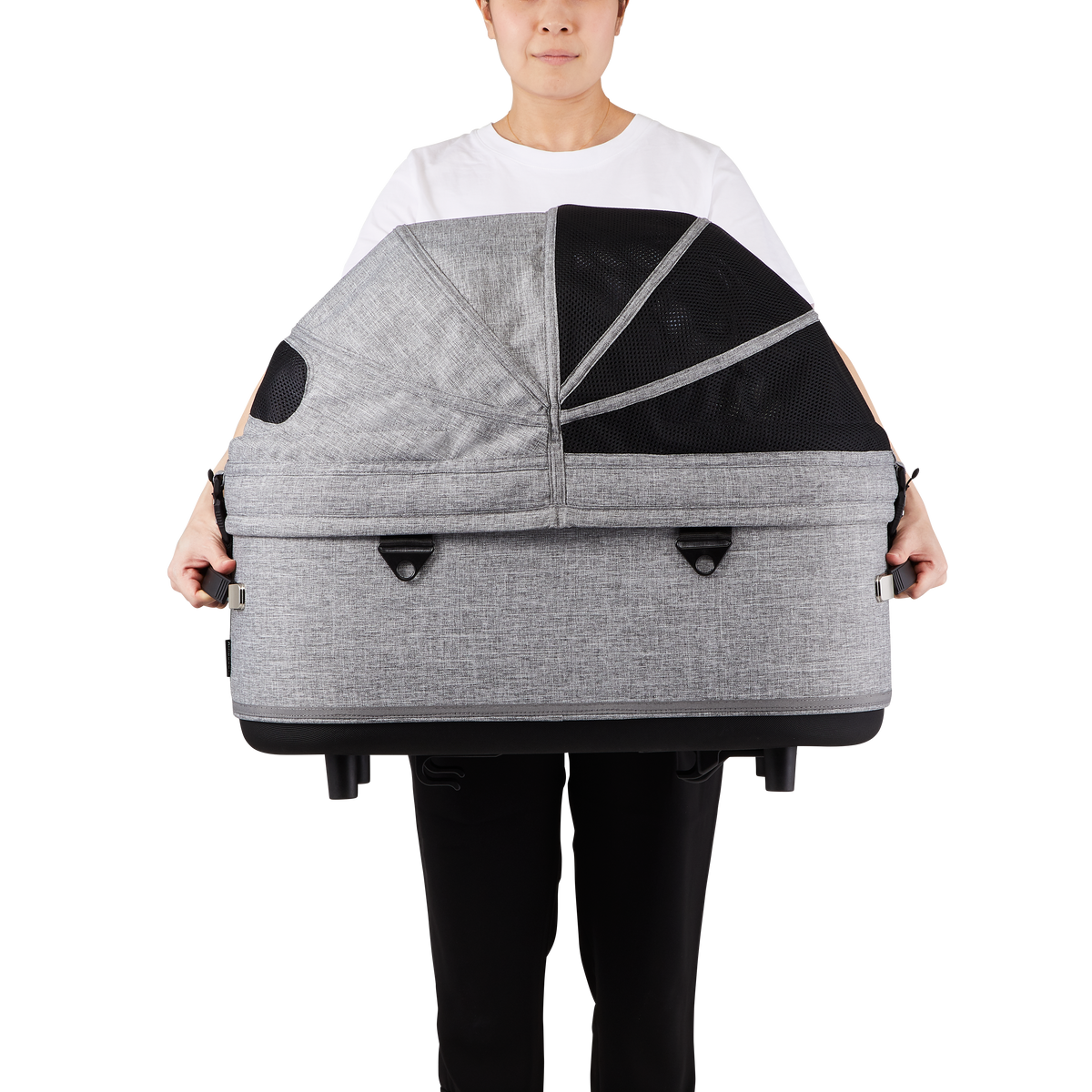 AirBuggy DOME 3 Premier Set Large Earth Grey Luxurious Dog Stroller - Buggy - SpirePets