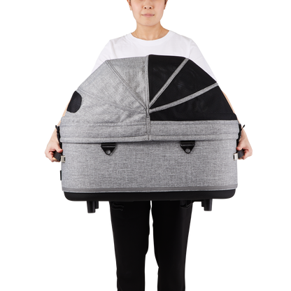 AirBuggy DOME 3 Premier Set Large Earth Grey Luxurious Dog Stroller - Buggy - SpirePets