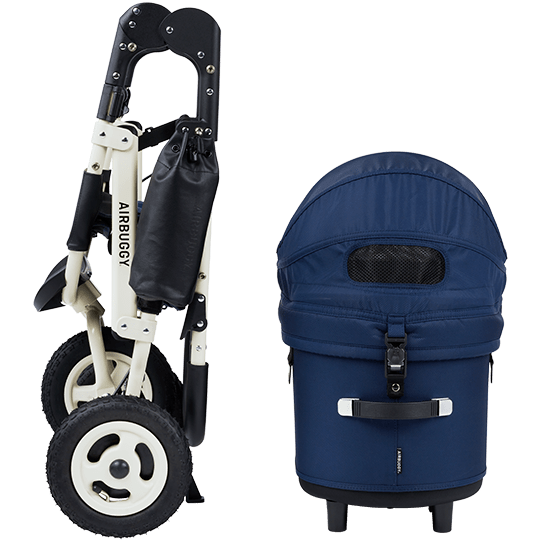 AirBuggy Dome 3 Premier Set Regular – Buggy voor hond Navy Blue - Buggy - SpirePets