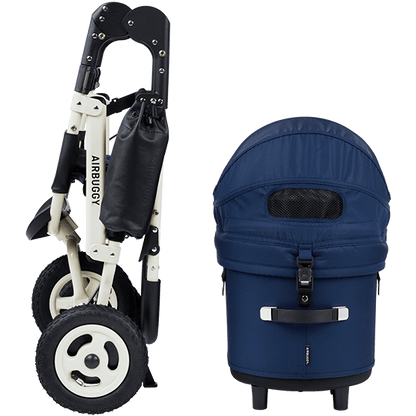 AirBuggy Dome 3 Premier Set Regular – Buggy voor hond Navy Blue - Buggy - SpirePets