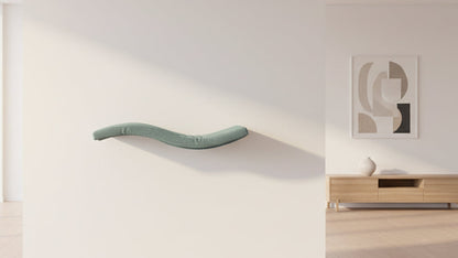 "Playful curve - left" 95 cm Cat Shelf, metal base