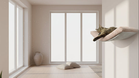 "The Arcing Haven" 60 cm Cat Shelf, metal base