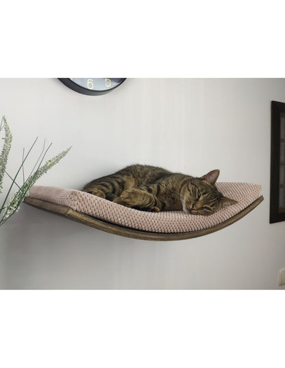 "The Soft Shape" 60 cm Cat Shelf, wood base