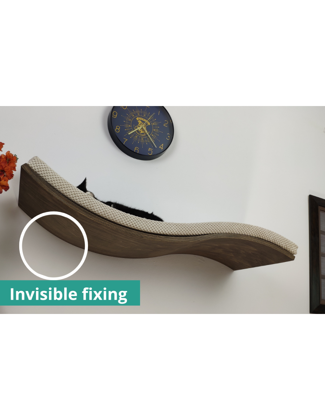 "The Soft Shape" 60 cm Cat Shelf, wood base