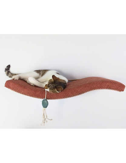 Cat Wall Shelf – Playful Curve Left 75 cm