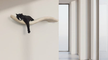 Cat Wall Shelf – Playful Curve Left 75 cm