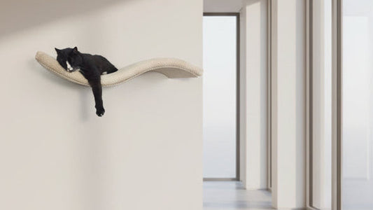 Cat Wall Shelf – Playful Curve Left 75 cm