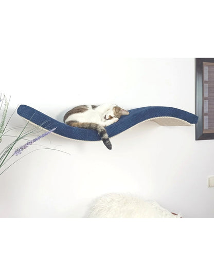 Cat Wall Shelf – Playful Curve Left 75 cm