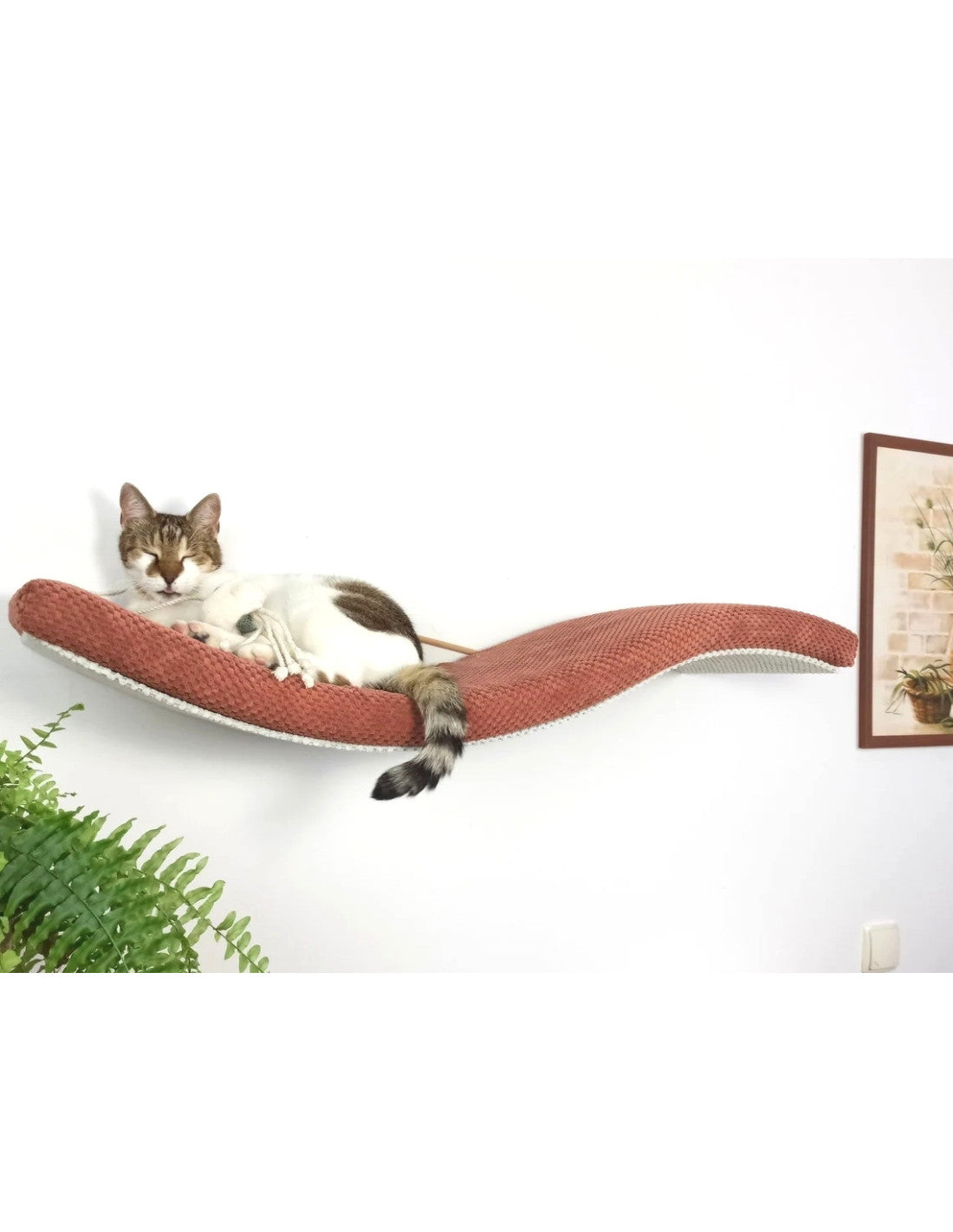 Cat Wall Shelf – Playful Curve Left 75 cm