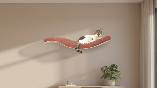 Cat Wall Shelf – The Playful Curve Right 95 cm