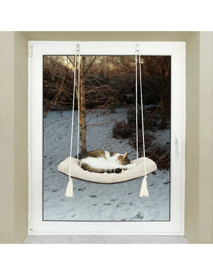 "The Arcing View" 75 cm Cat Shelf, metal base
