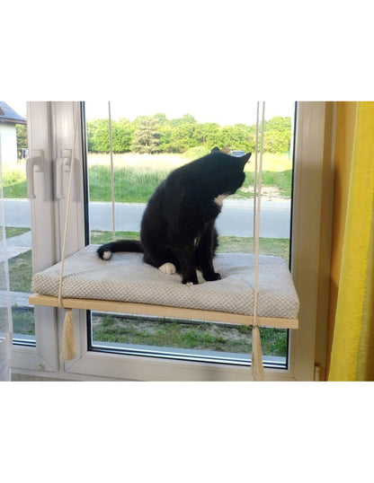 "The Sunny Spot" 60 cm Cat Shelf, wood base