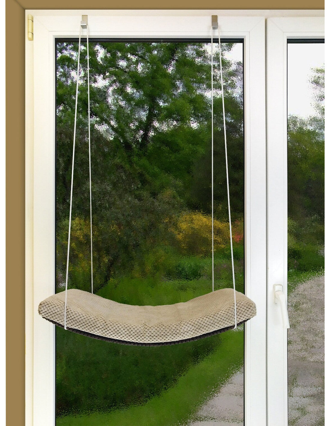 "The Arcing View" 60 cm Cat Shelf, metal base