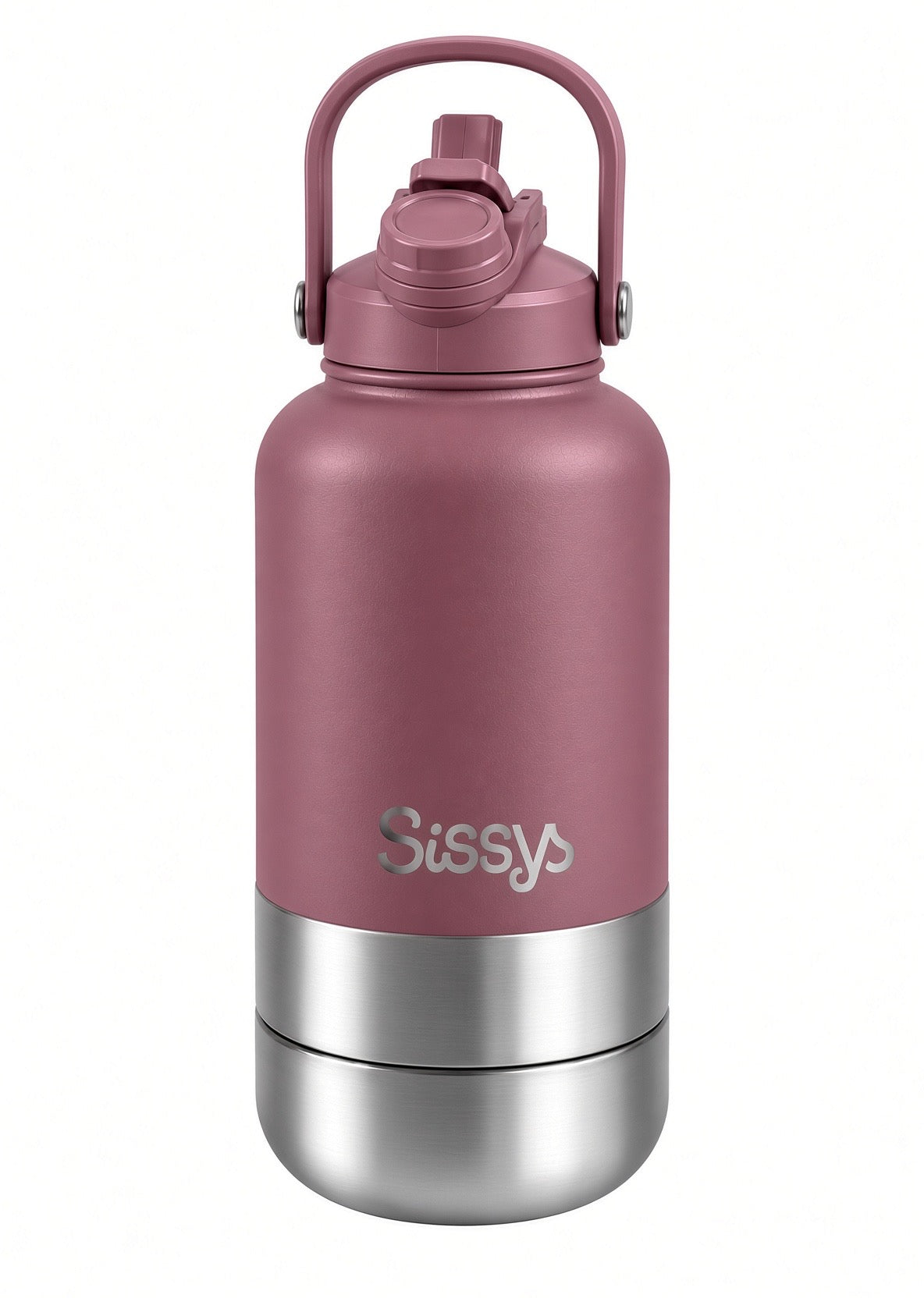 Sissys DuoSip 3 in 1 Waterbottle for pets Rose