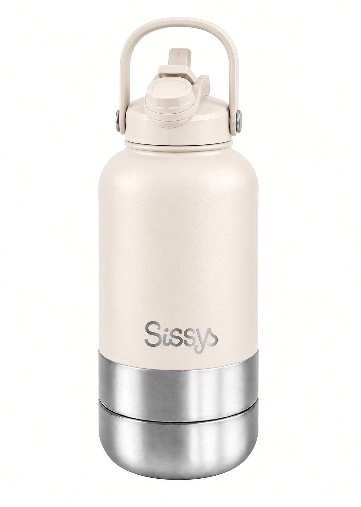 Sissys DuoSip 3 in 1 Waterbottle for pets White