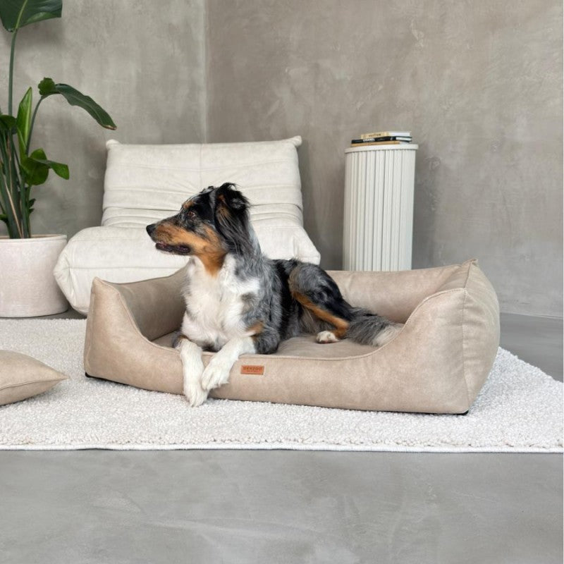 Orthopedic Dog Bed "BERGAMO" Beige - Dog beds - Sissys Pet Place