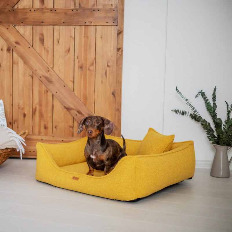 Orthopedic Dog Bed "BELLUNO" Mustard
