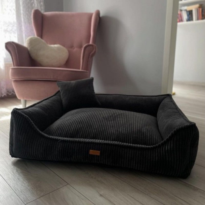 Orthopedic Dog Bed "MILANO" Dark Grey - Dog beds - Sissys Pet Place