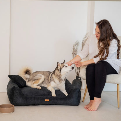 Orthopedic Dog Bed "PRATO" Black - Dog beds - Sissys Pet Place
