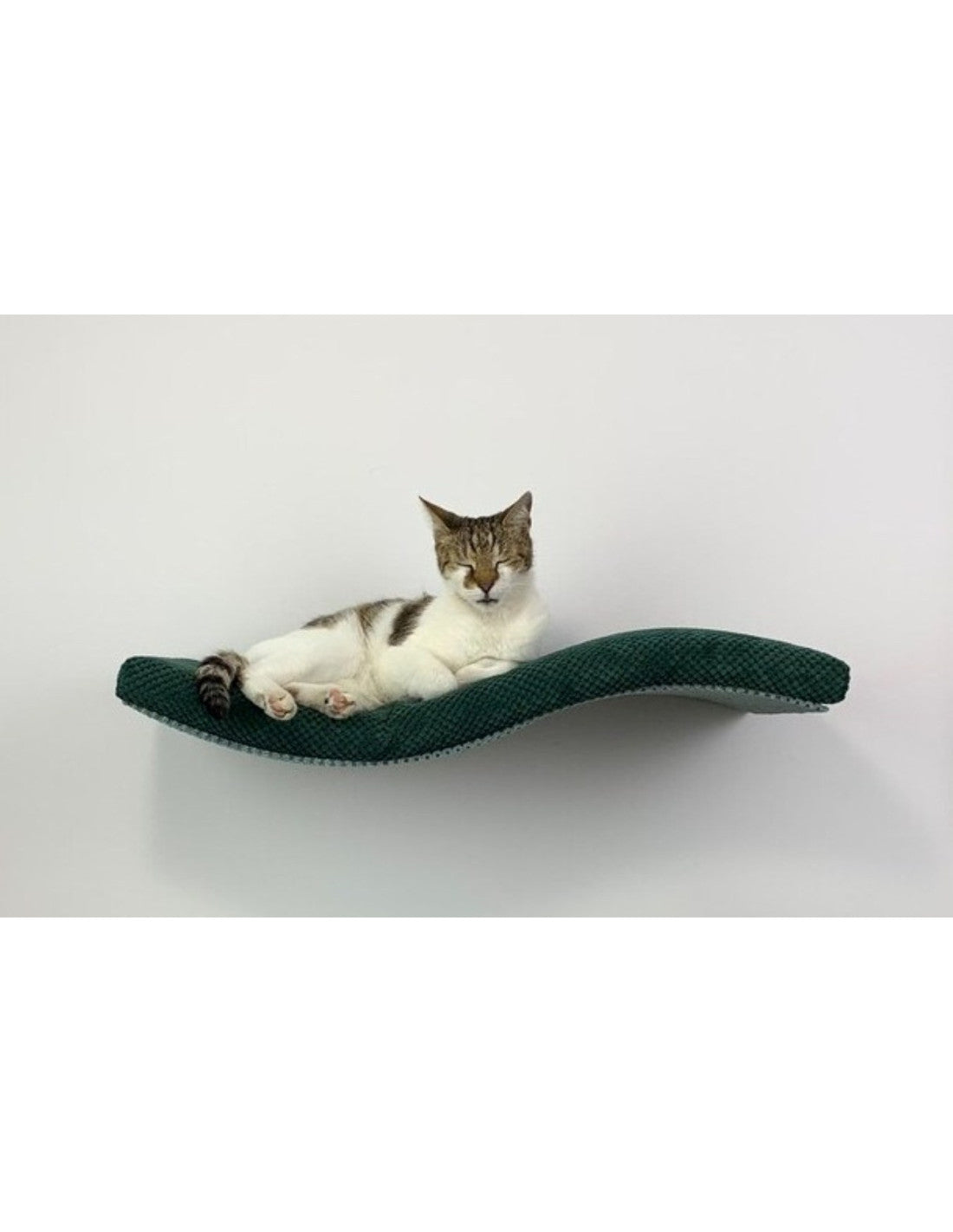 Metal Base Cat Wall Shelf WAVE 75 cm Unsymmetrical Left,