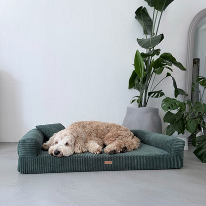Orthopedic Dog Bed "PARMA" Bottle Green